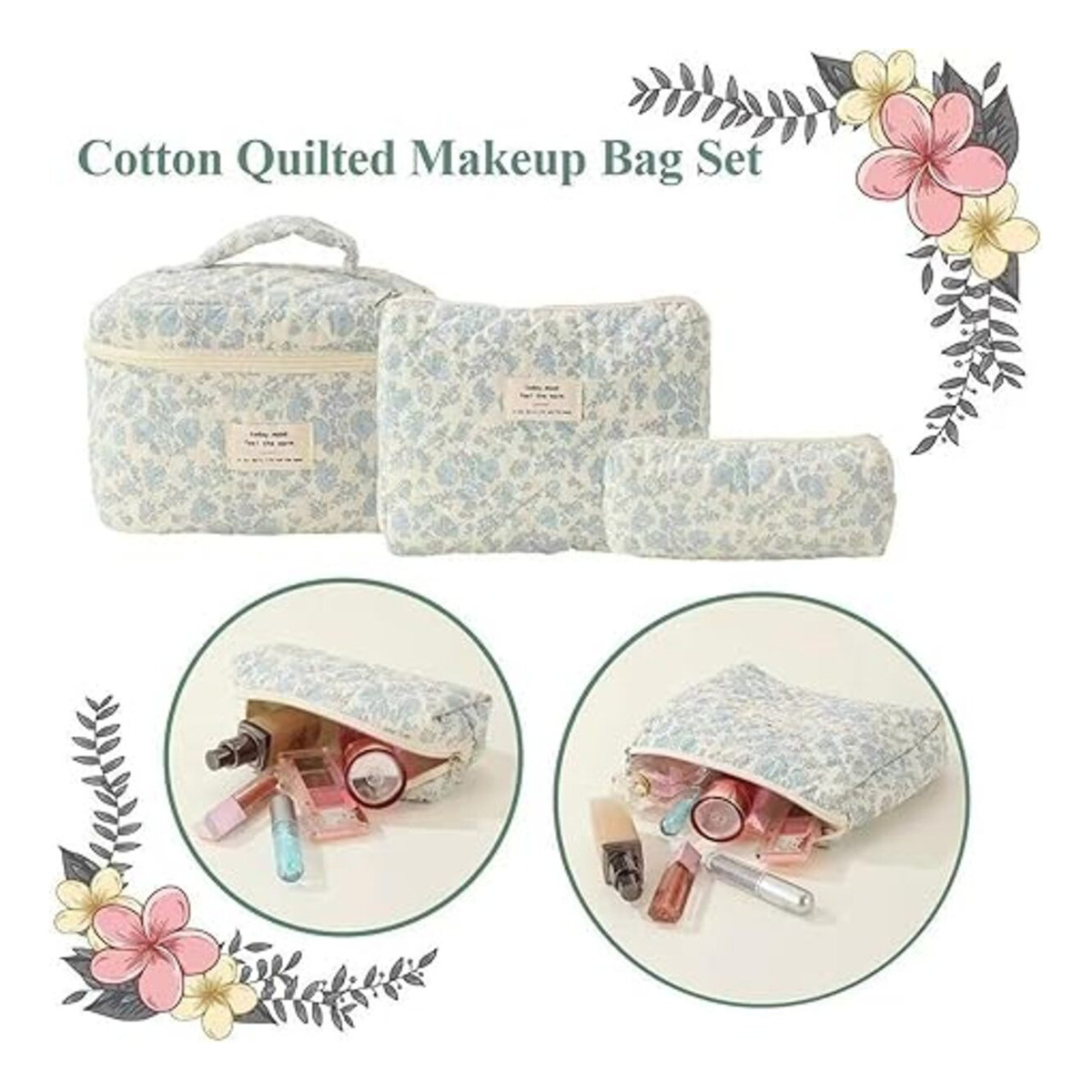 Set 3 Bolsas Organizador De Cosmeticos Maquillaje - Imagen 7
