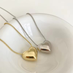 Collar Cadenita Con Mini Corazon De Acero - Imagen 2