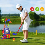 Set Juego Mini Golf Infantil Palos Pelotas Hoyos - Imagen 3