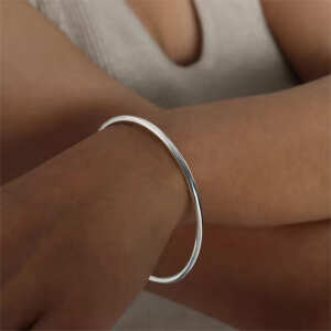 Brazalete Pulsera Acero Inoxidable Minimalista Dama, foto 5