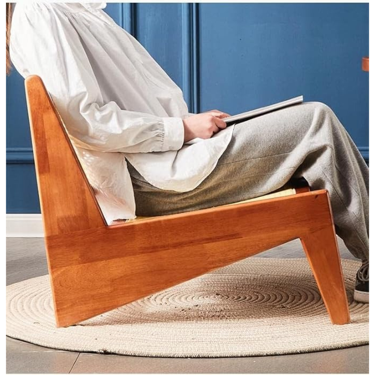 Butaca Silla De Madera Para Living Poltrona Inclinada - Imagen 5