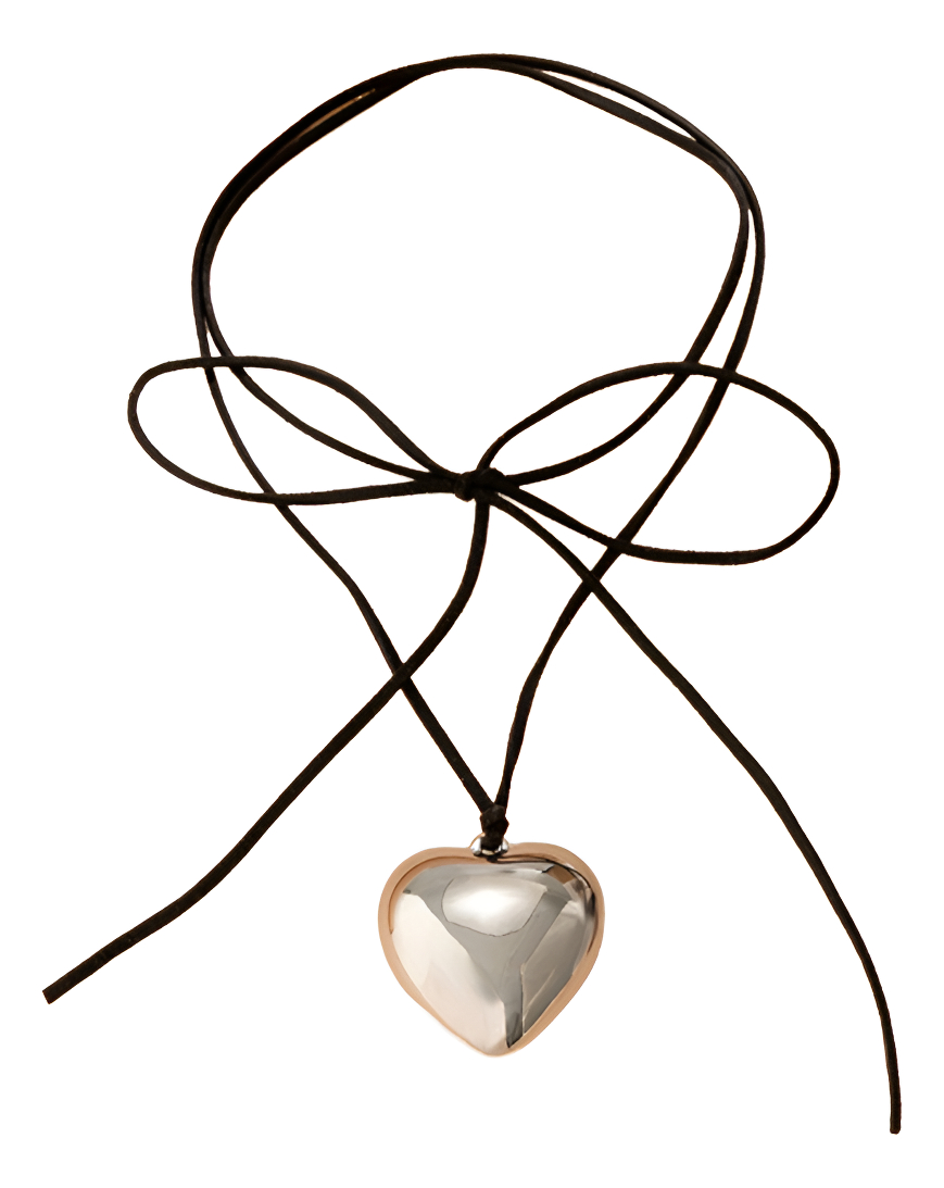 d_781403-mlu82933964989_032025-f.jpg Collar Cordon Gargantilla Con Colgante Dije Corazón - Imagen 1