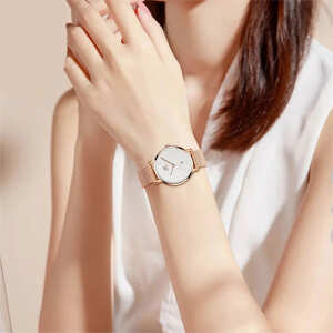 Reloj Mujer Cuadrado Cuarzo Acero Oro Rosa Resistente, foto 11