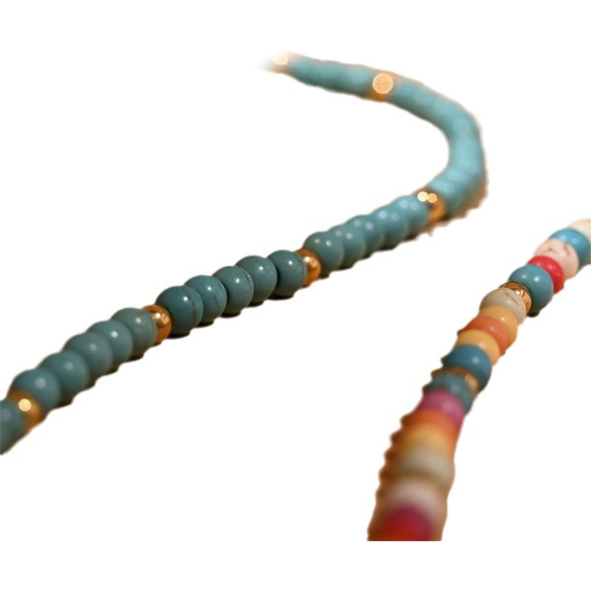 Collar Amuleto Ojo Turco Colorido Con Cuentas De Piedra - Imagen 6
