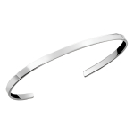 Pulsera Esclava Recta Fina Joyería Lisa Ligera Acero