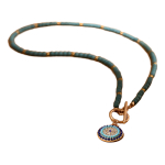 Collar Amuleto Ojo Turco Colorido Con Cuentas De Piedra