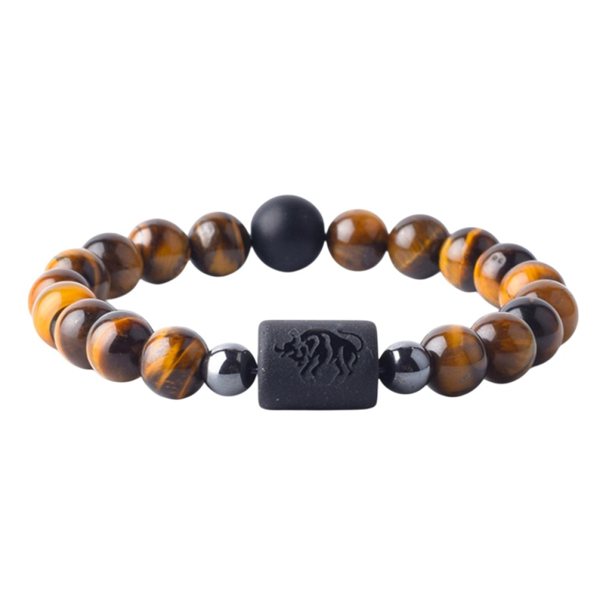 Pulsera De Piedras Naturales Signos Zodiacales Ojo De Tigre - Imagen 61