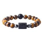 Pulsera De Piedras Naturales Signos Zodiacales Ojo De Tigre - Imagen 61