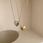 Collar Cadenita Con Mini Corazon De Acero - Imagen 5