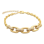 Pulsera De Cadena Gruesa Con Eslabones Enlace