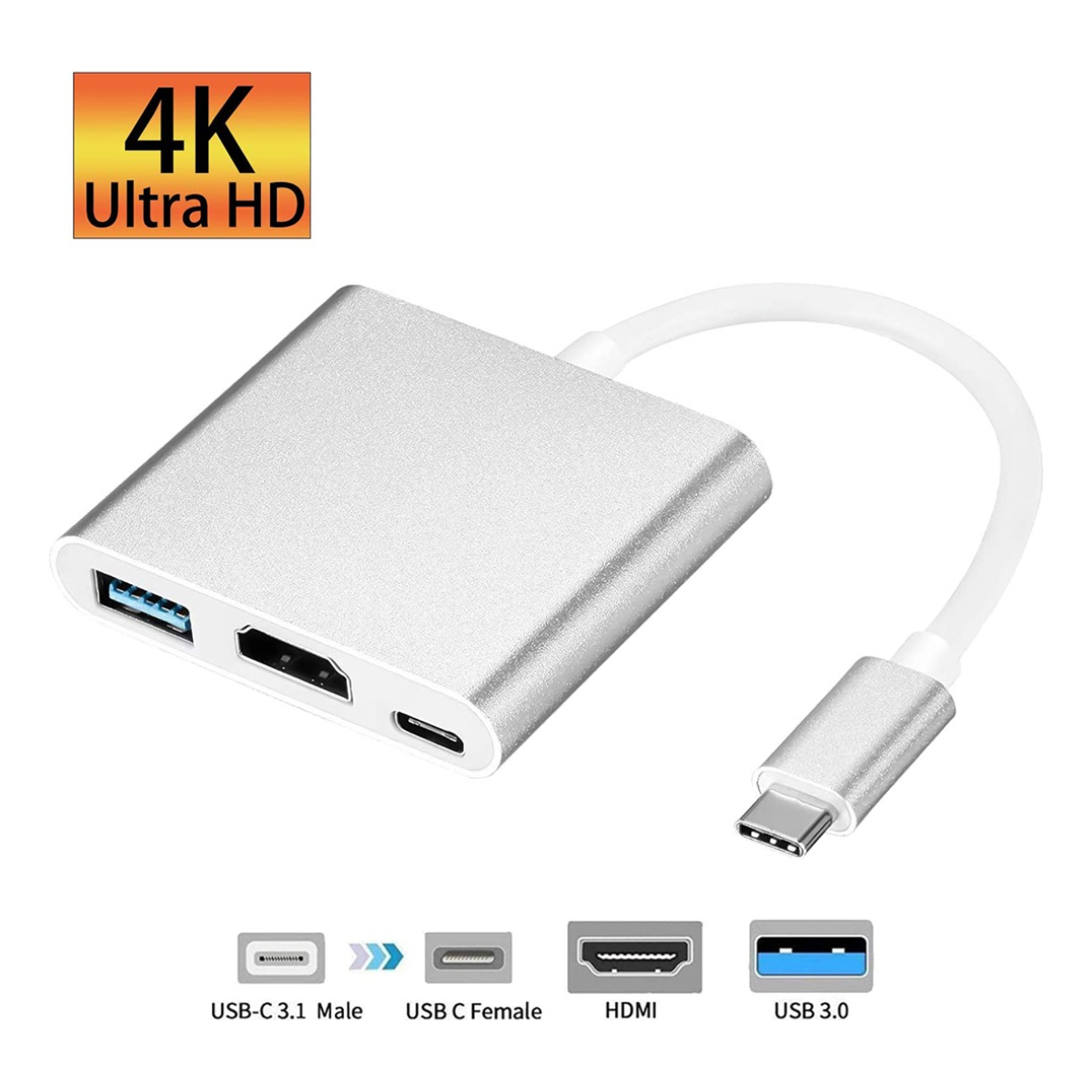 Adaptador Usb-c A Hdmi Usb 3.0 Tipo C 3.1 Mac Cable Usb C - Imagen 18