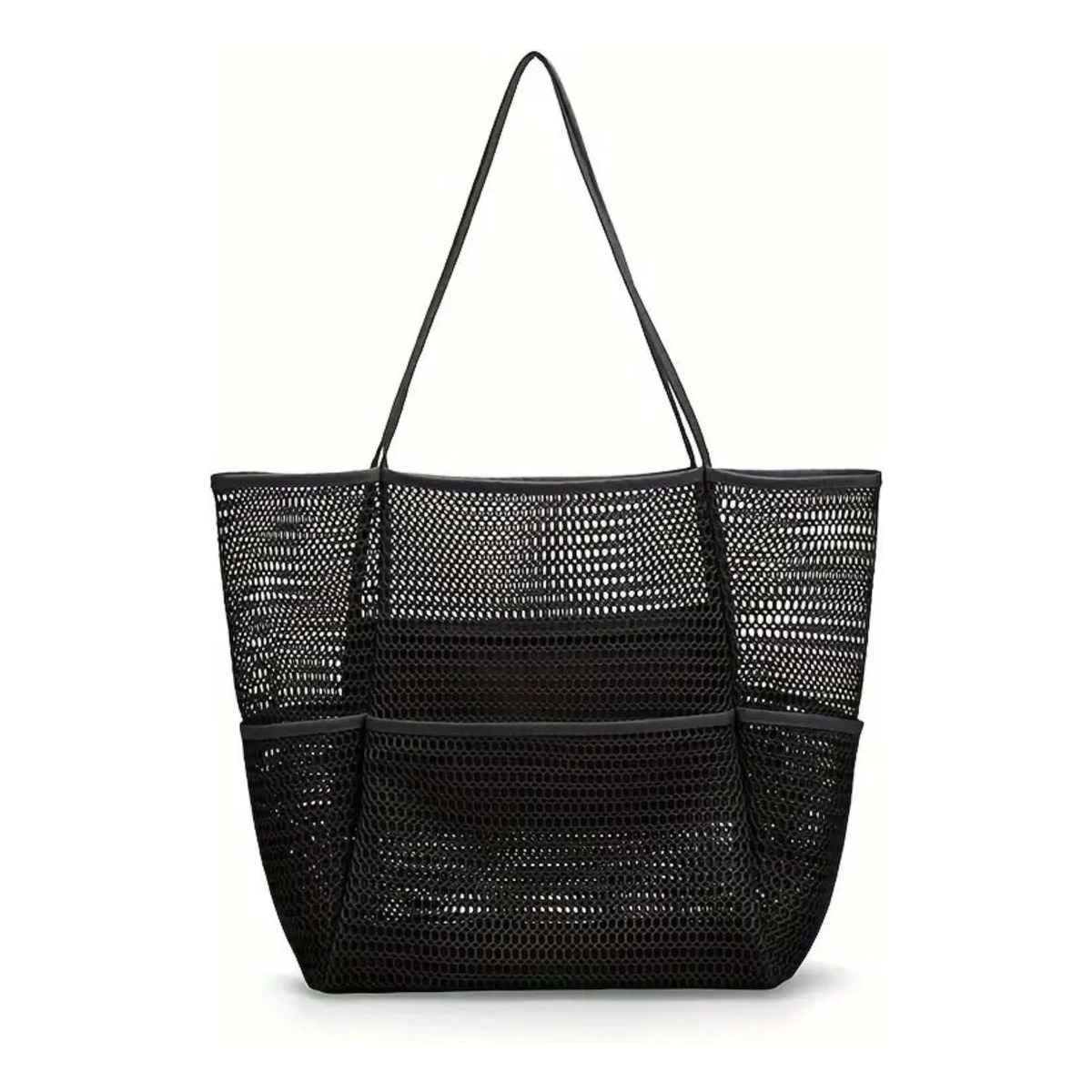 Bolso De Malla Para Playa Grande De Mano Con 5 Bolsillos - Imagen 28