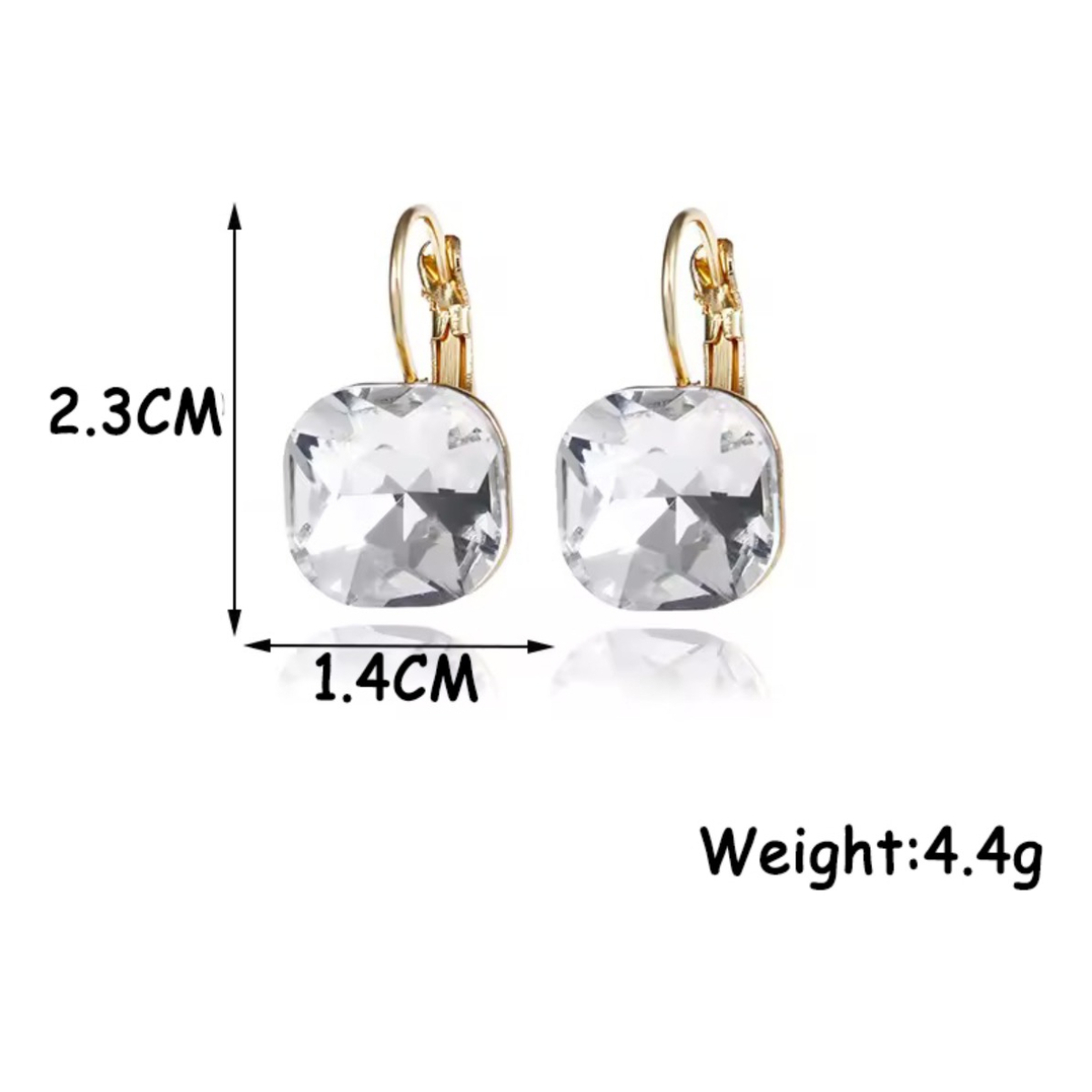 Aretes Pendientes Tipo Gema Brillantes Pequeños Elegante - Imagen 12