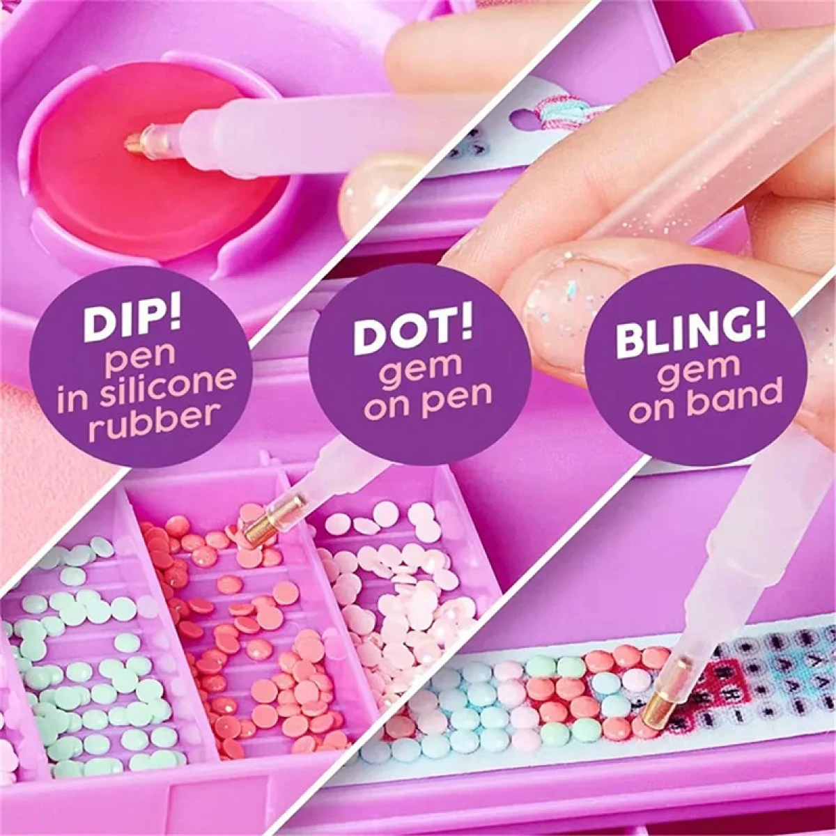 Kit Fabrica De Pulseras Con Puntos Completo Diy Para Niños - Imagen 5