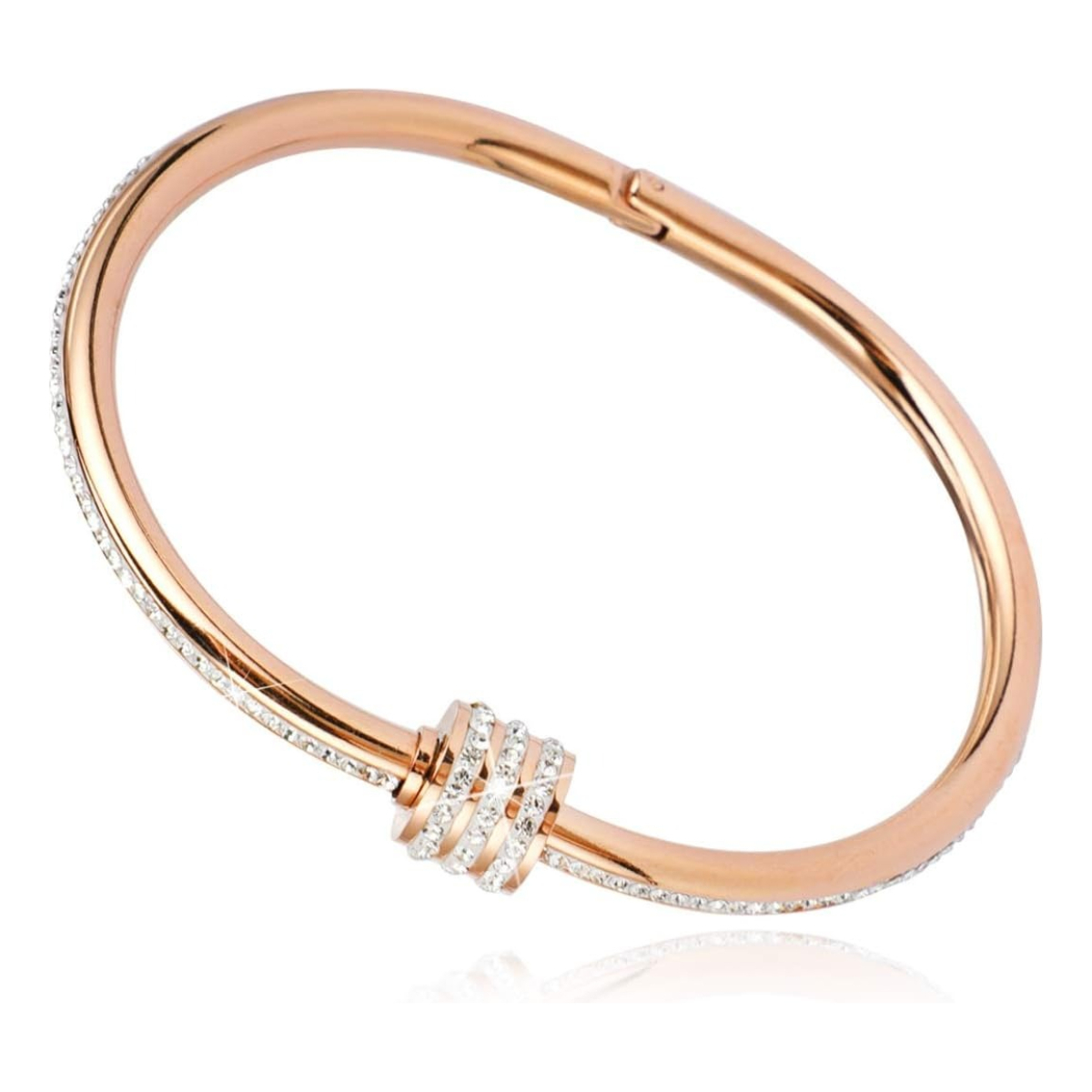 Pulsera Brazalete Rígida Ovalado Con Circón Moderno - Imagen 1