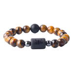 Pulsera De Piedras Naturales Signos Zodiacales Ojo De Tigre - Imagen 7