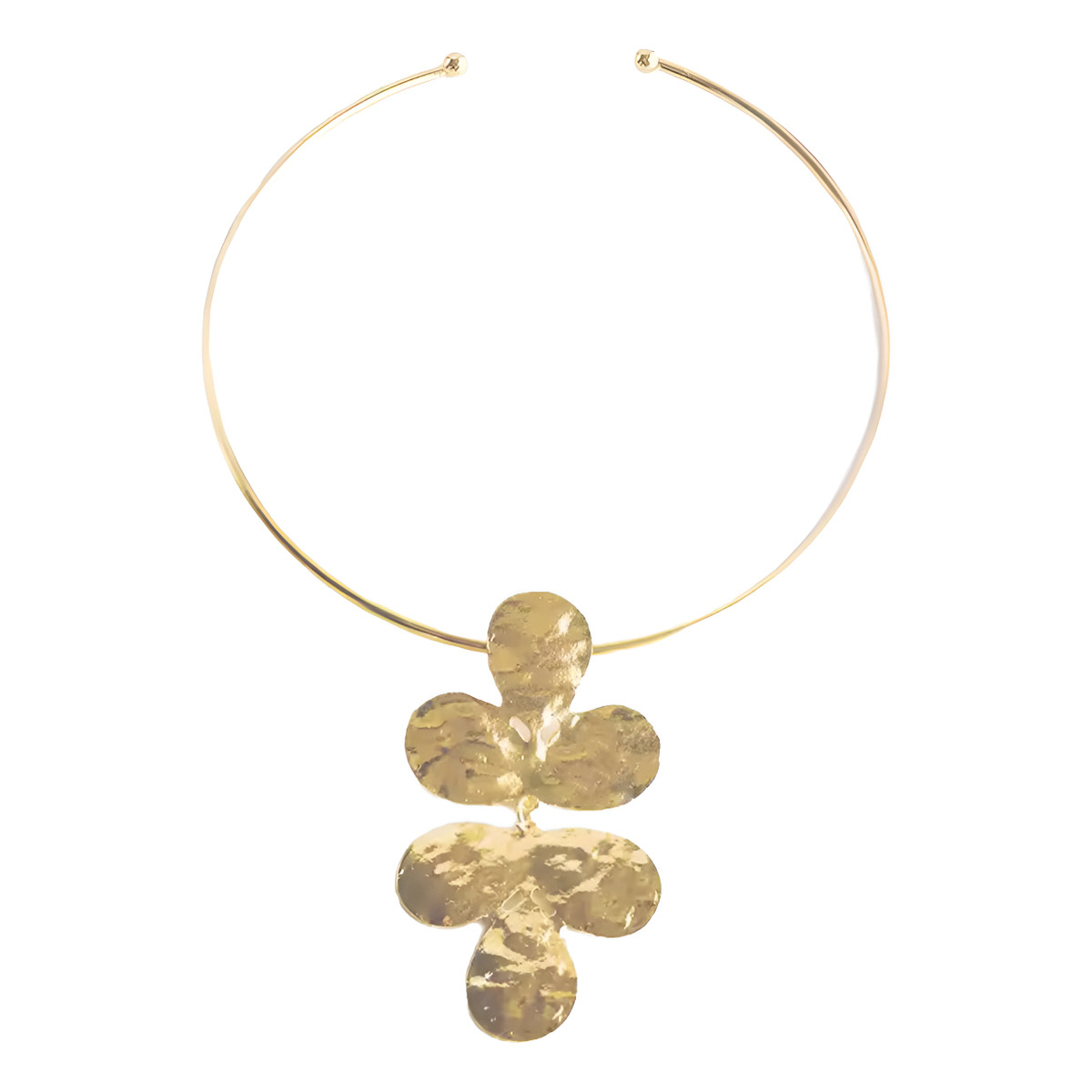 Gargantilla Collar De Treboles Flor Accesorio Elegante - Imagen 4