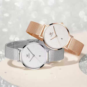 Reloj Mujer Cuadrado Cuarzo Acero Oro Rosa Resistente, foto 4