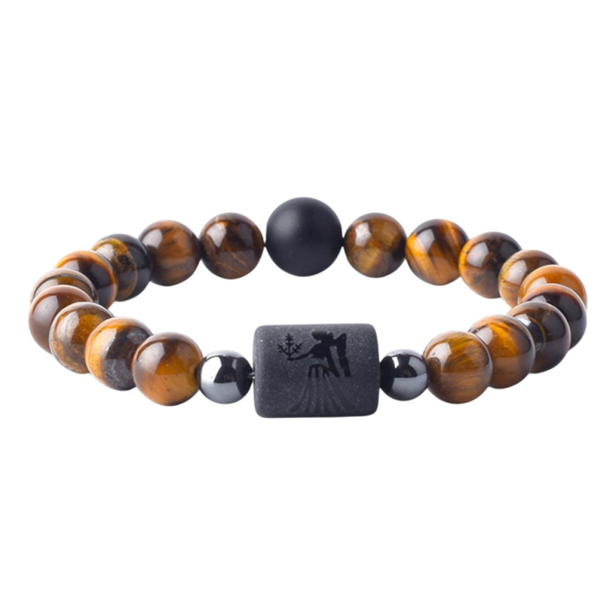 Pulsera De Piedras Naturales Signos Zodiacales Ojo De Tigre - Imagen 67
