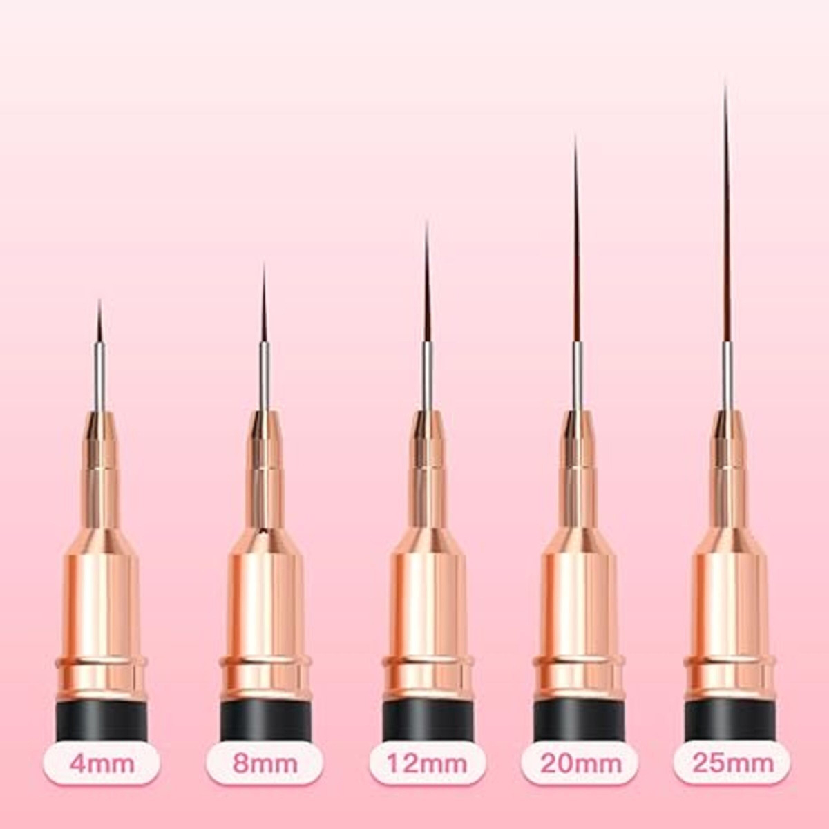Set 5 Pinceles Liners Para Decoración De Uñas Profesionales - Imagen 8