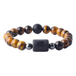 Pulsera De Piedras Naturales Signos Zodiacales Ojo De Tigre