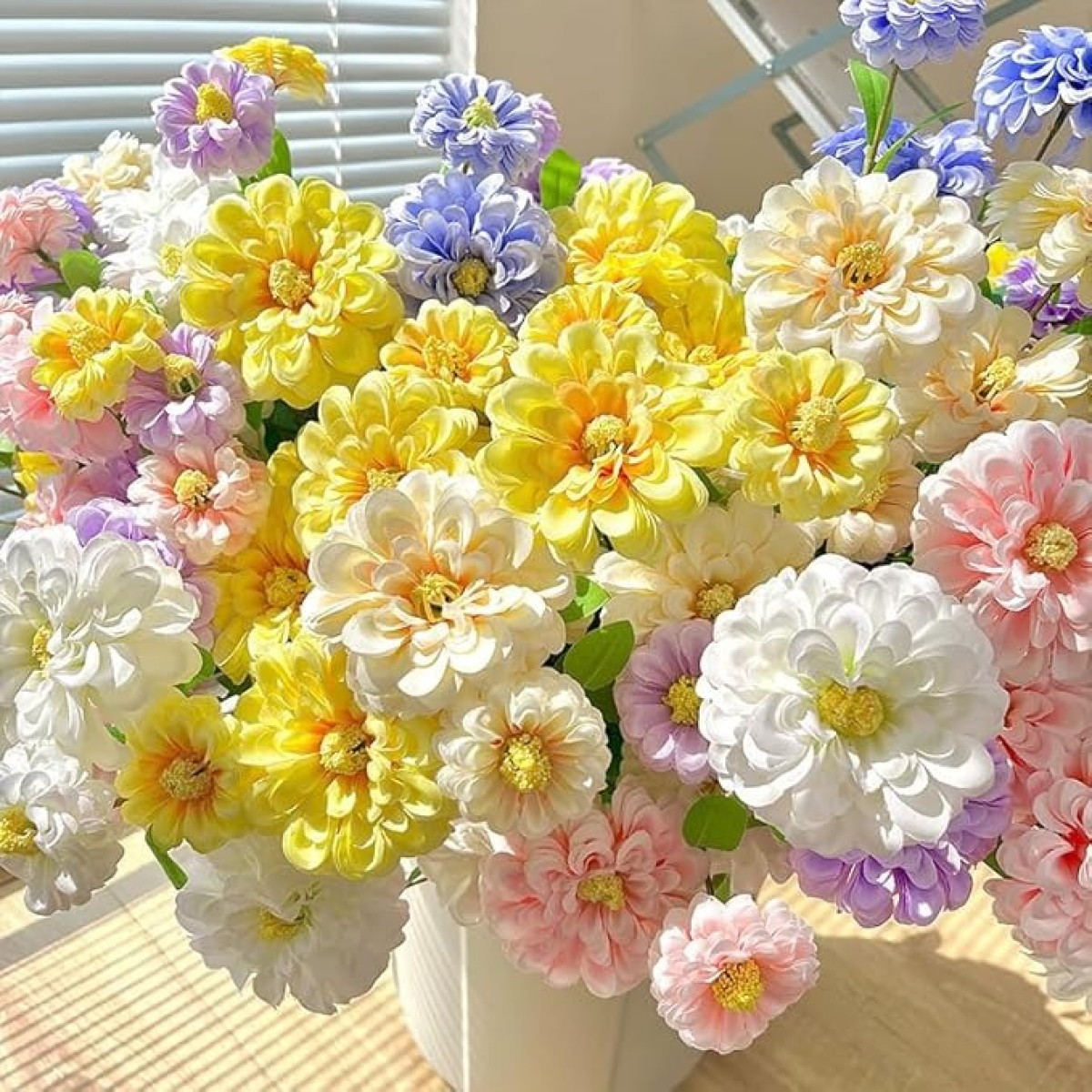Ramo De Flores Decorativas Calendula Artificial Doble Petalo - Imagen 17