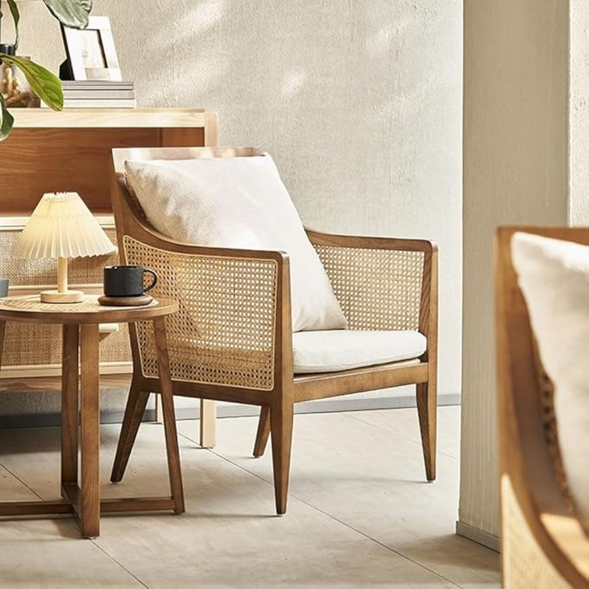 Butaca Silla Nórdica Interior De Madera Sofa Boho - Imagen 2