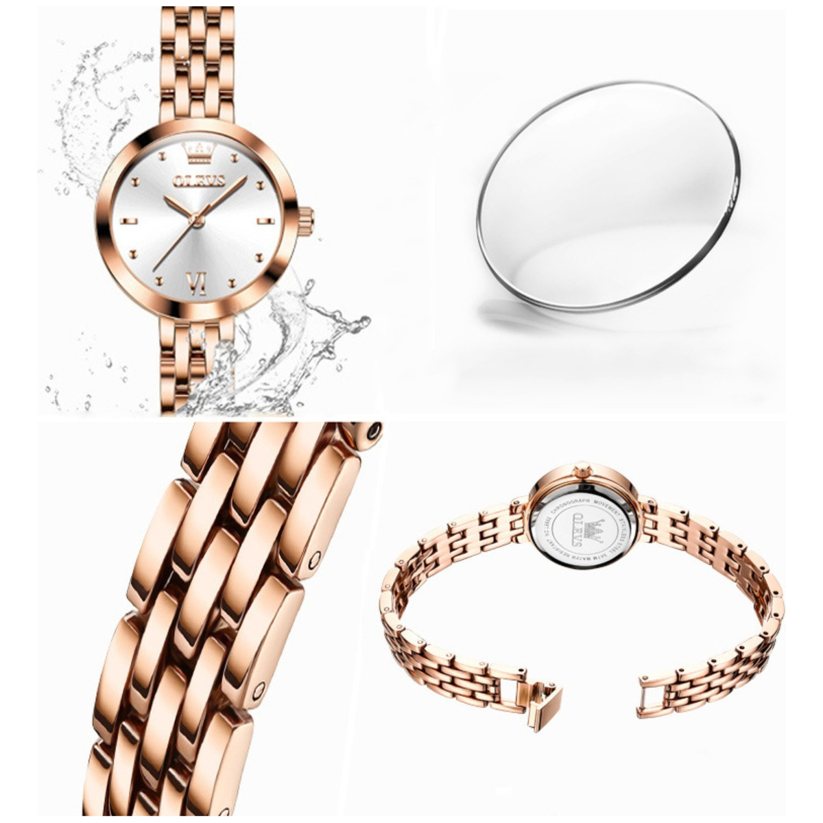 Reloj De Pulsera Mujer Análogo Con Malla De Acero Inox - Imagen 11