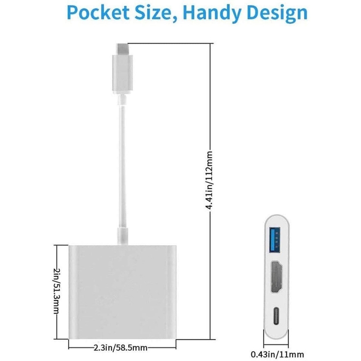 Adaptador Usb-c A Hdmi Usb 3.0 Tipo C 3.1 Mac Cable Usb C - Imagen 14