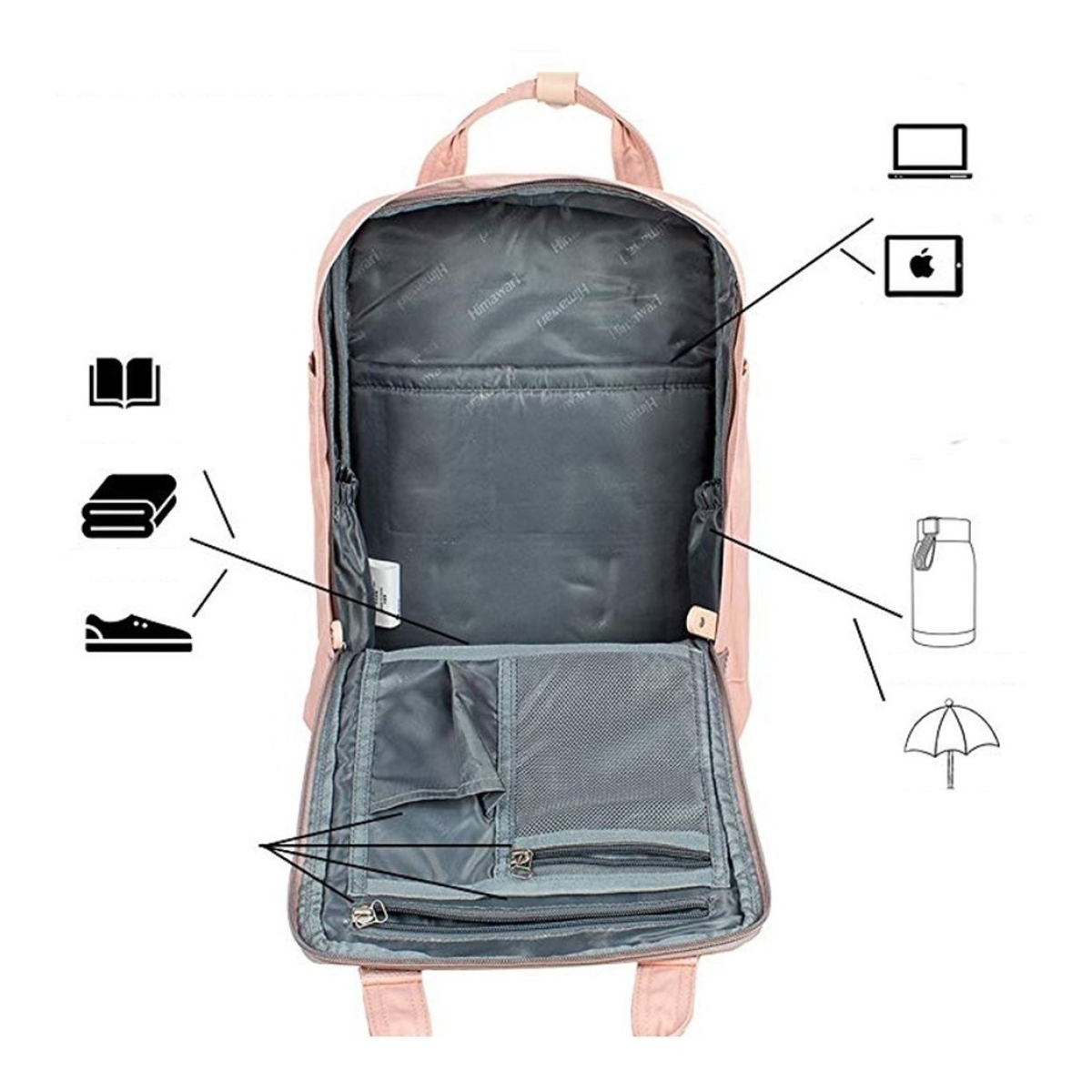 Mochila Doughnut Urbana Moda Bolsillo Laptop Calidad - Imagen 48