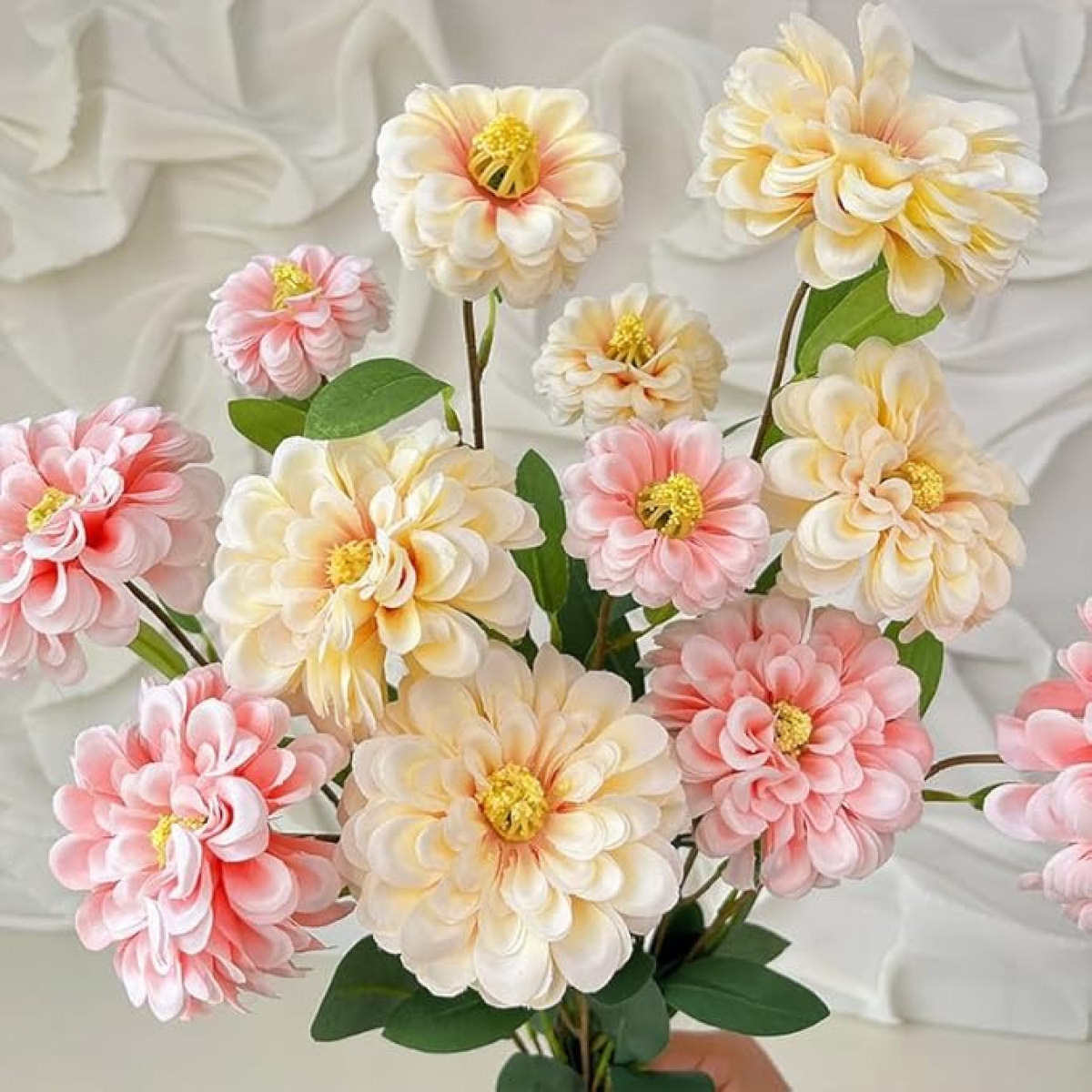 Ramo De Flores Decorativas Calendula Artificial Doble Petalo - Imagen 9