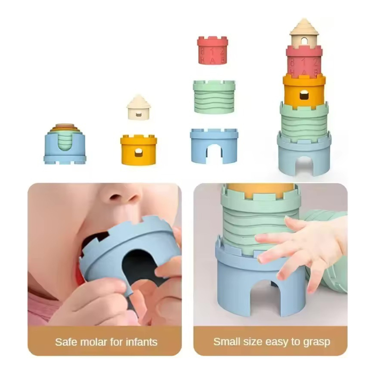 Juguete Juego Montessori Torre Apilable Para Bebes - Imagen 3