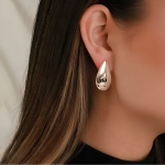 Pendientes Caravanas Modelo Gota De Agua Aros Huecos - Imagen 4