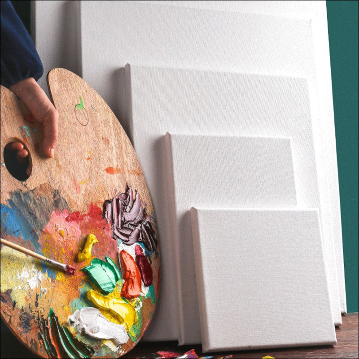 Lienzo Cuadrado Blanco Con Bastidores 90 X 60 Cm - Imagen 2