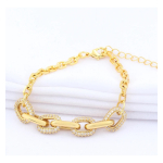 Pulsera De Cadena Gruesa Con Eslabones Enlace - Imagen 5