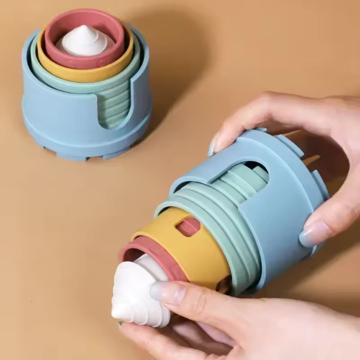 Juguete Juego Montessori Torre Apilable Para Bebes - Imagen 5