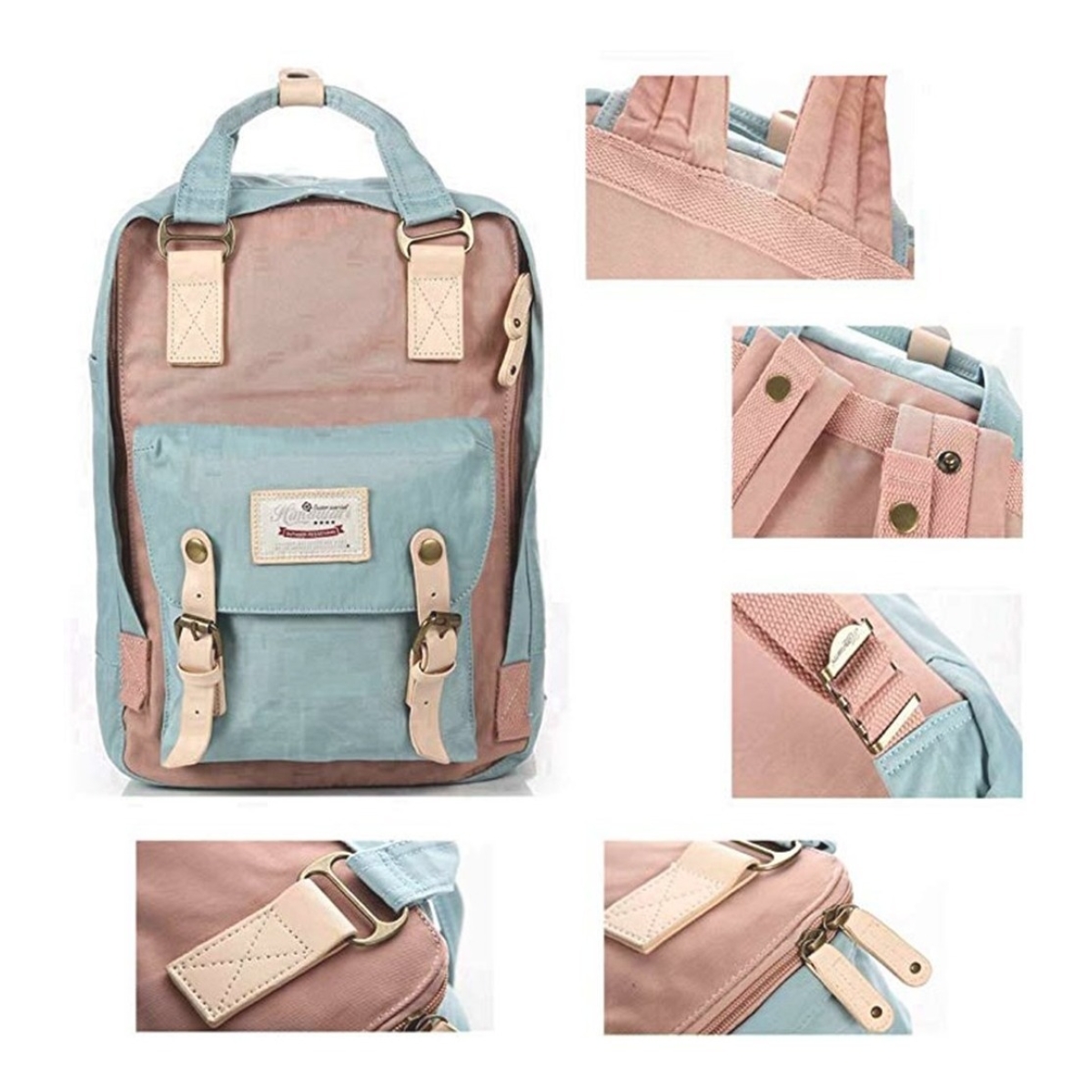 Mochila Doughnut Urbana Moda Bolsillo Laptop Calidad - Imagen 3