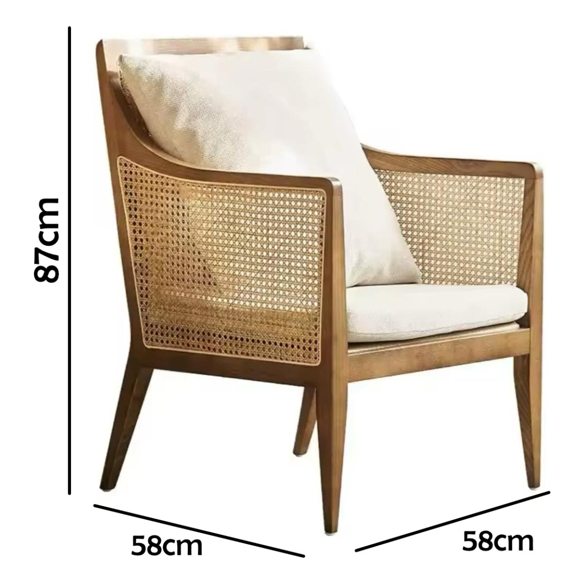 Butaca Silla Nórdica Interior De Madera Sofa Boho - Imagen 7