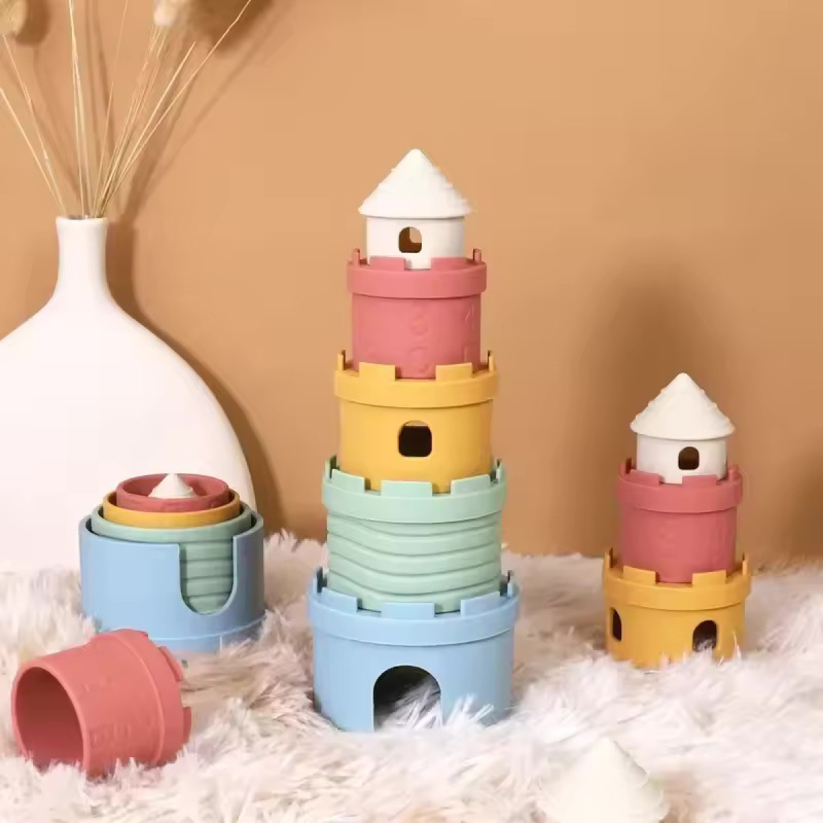 Juguete Juego Montessori Torre Apilable Para Bebes - Imagen 2