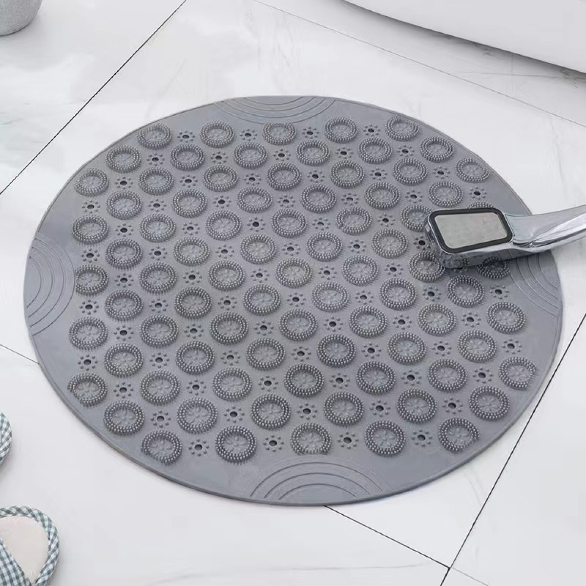Alfombra Para Baño Antideslizante Con Ventosas Ducha Redonda - Imagen 4