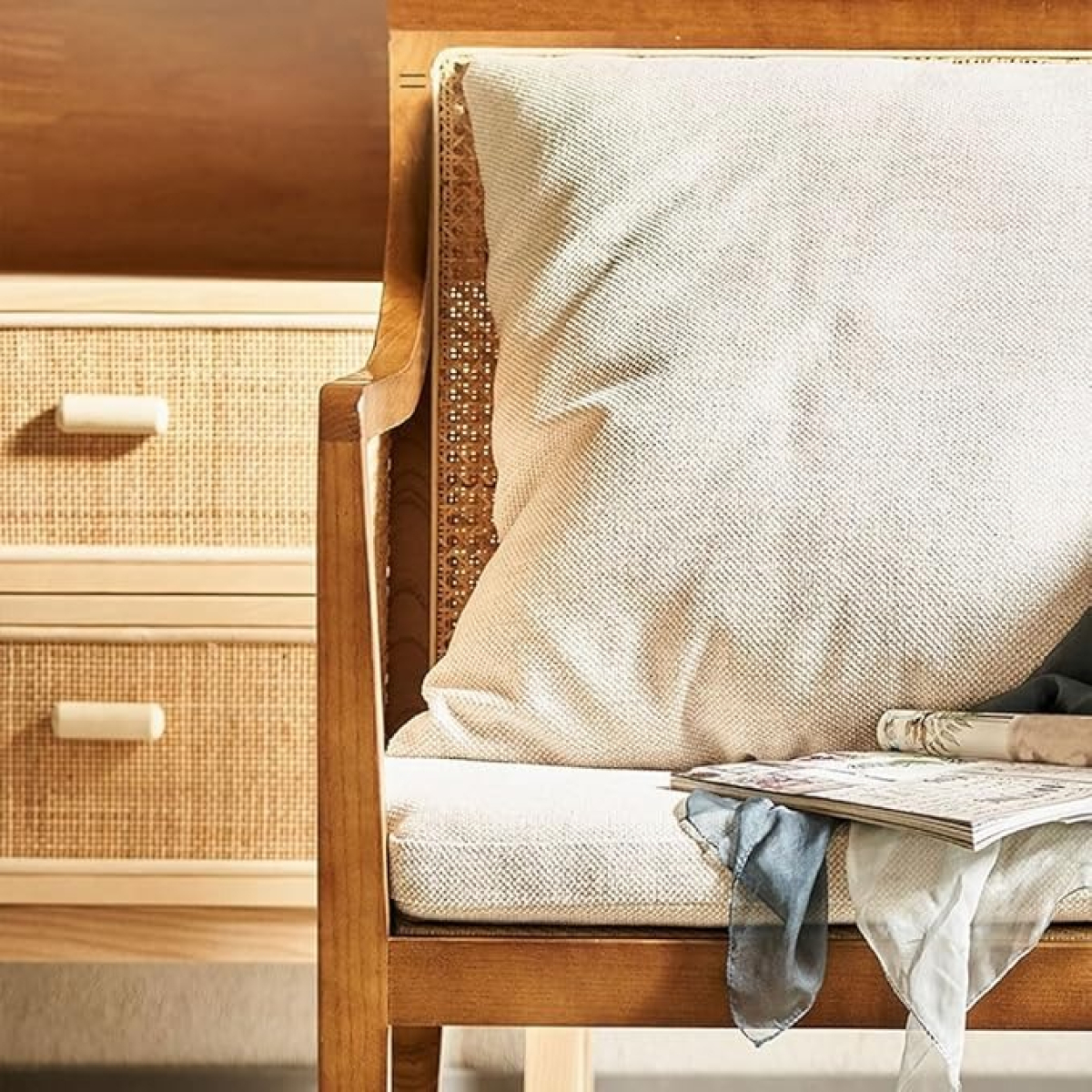 Butaca Silla Nórdica Interior De Madera Sofa Boho - Imagen 5