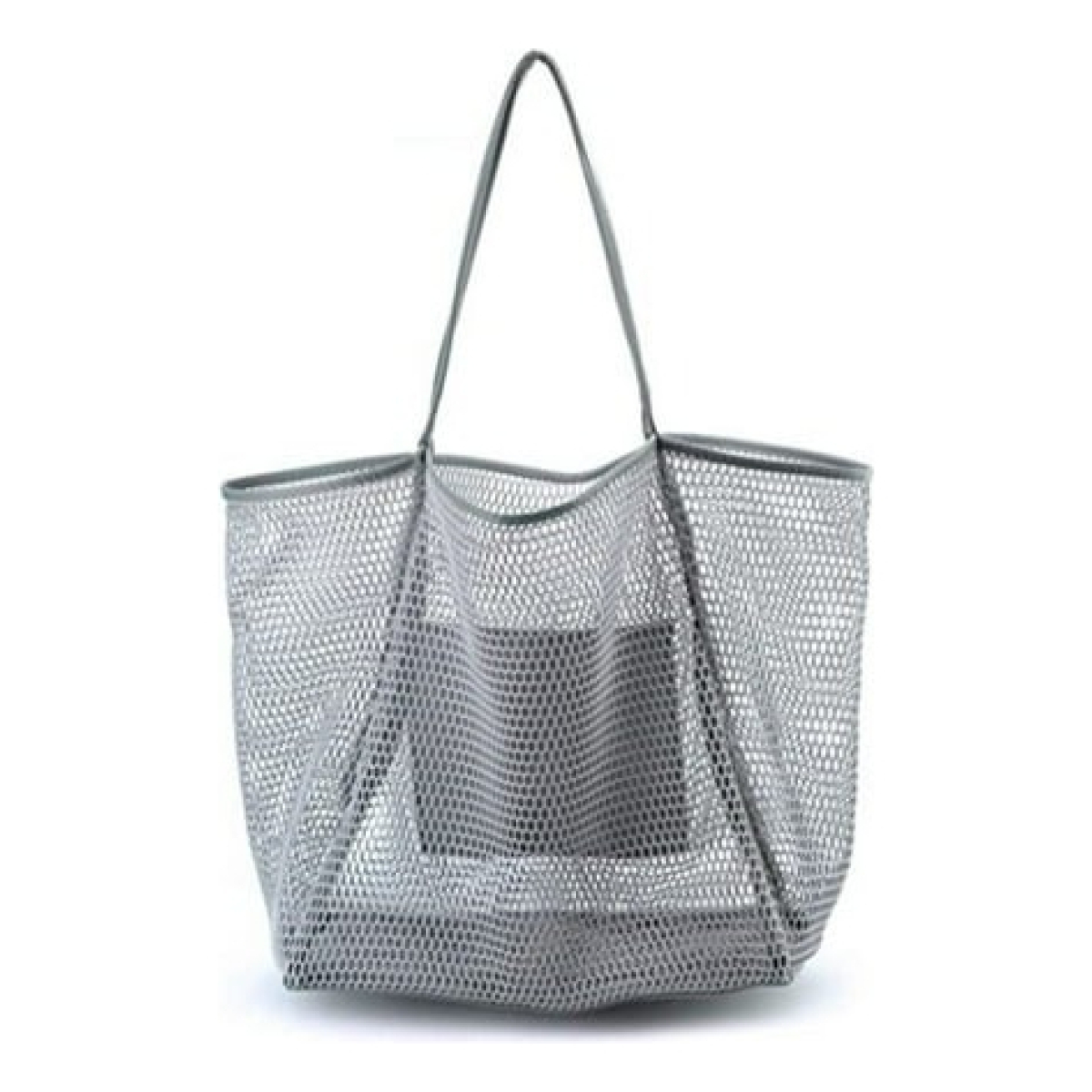 Bolso De Malla Para Playa Grande De Mano Con 5 Bolsillos - Imagen 10