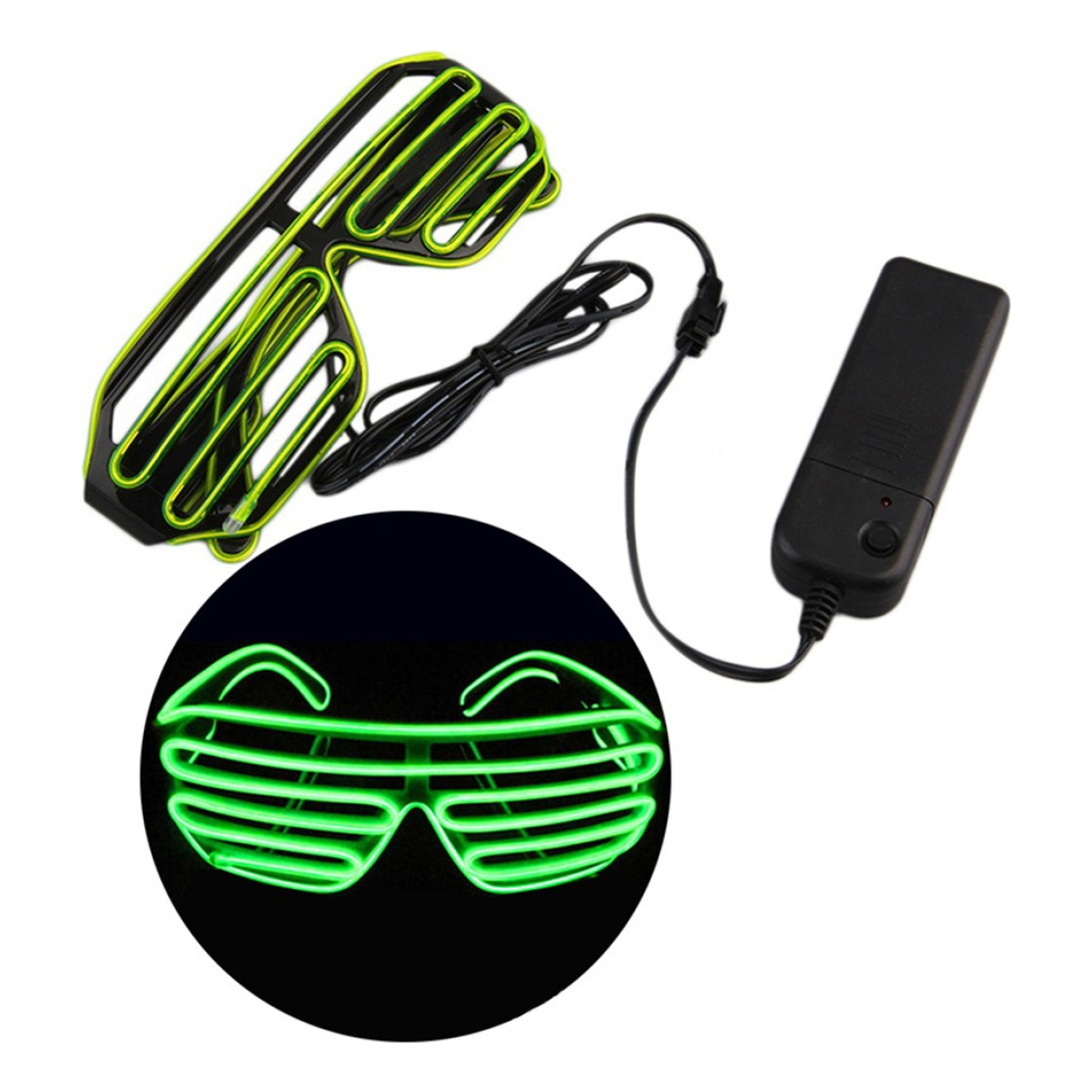 Lentes Led Neon Fiestas Electronica Rave Bodas A Pila - Imagen 12