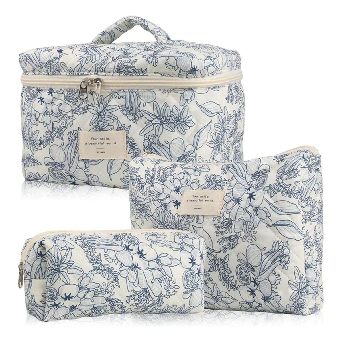 Set 3 Bolsas Organizador De Cosmeticos Maquillaje - Imagen 1