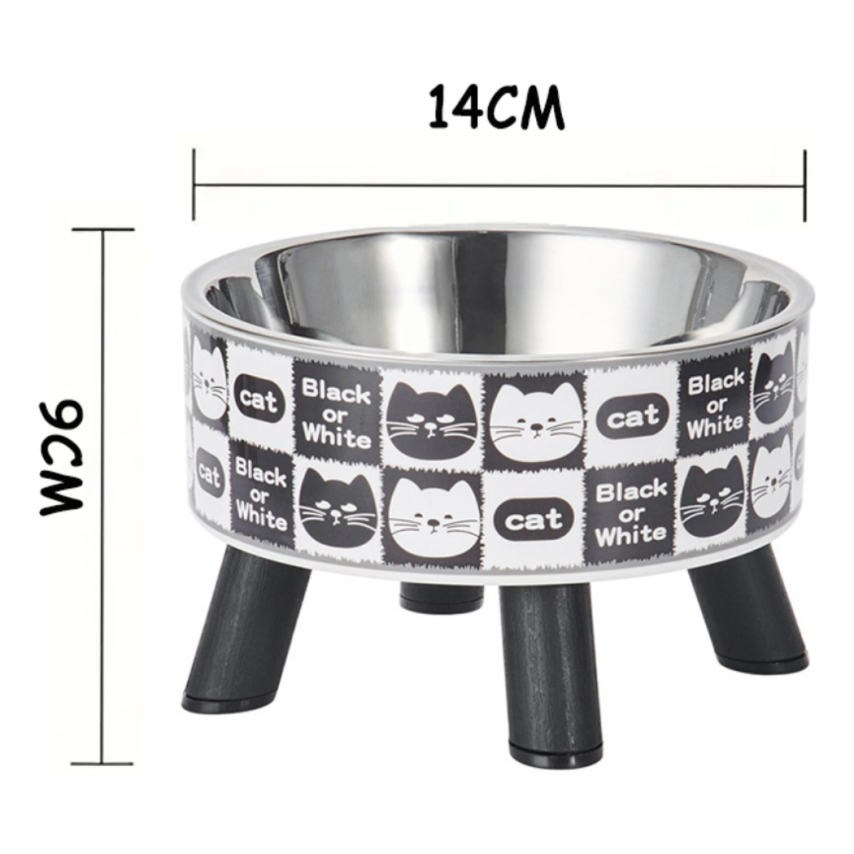 Plato Recipiente Para Mascotas Elevado De Acero Inoxidable - Imagen 8