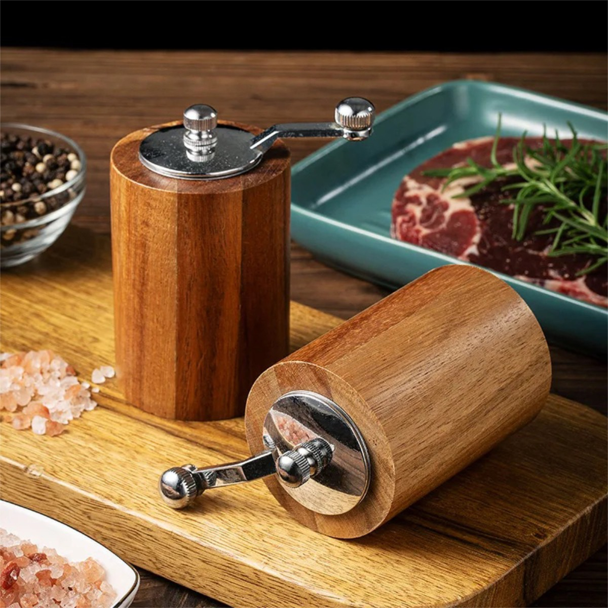 Molinillo Manual Para Granos Madera Con Nucleo De Ceramica - Imagen 4