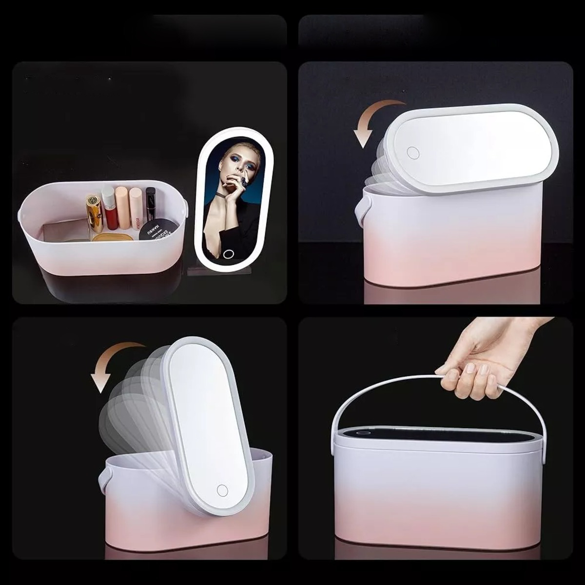 Caja Organizadora Estuche De Maquillaje Con Espejo - Imagen 10