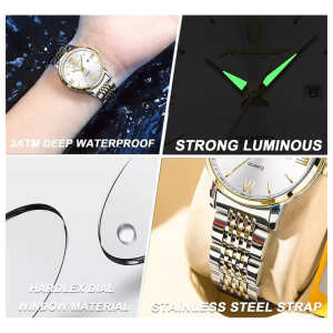 Reloj Ultrafino Con Numero Romanos De Acero Inoxidable, foto 5