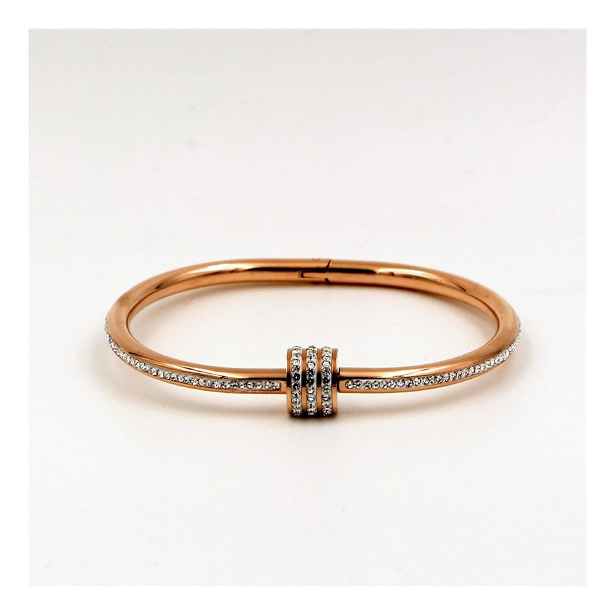 Pulsera Brazalete Rígida Ovalado Con Circón Moderno - Imagen 3