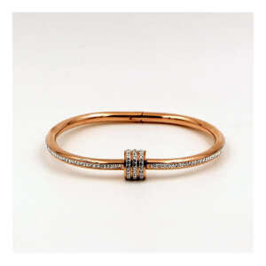 Pulsera Brazalete Rígida Ovalado Con Circón Moderno, foto 3